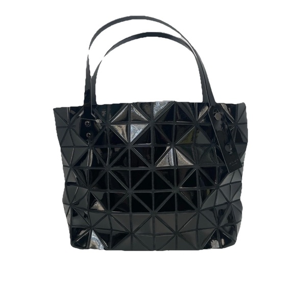 Bao Bao Issey Miyake Rock Basics Shiny Black Geometric Tote Bag BB66AG081 NWT - Picture 12 of 17